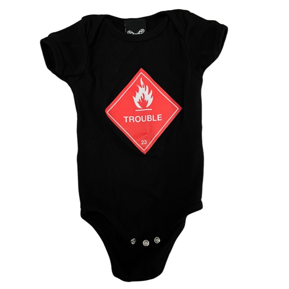 Young Punks “Trouble” logo baby onesie - 3-6 mo